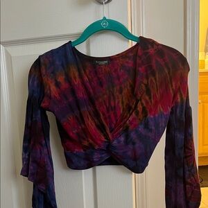 Tie dye cropped long sleeve